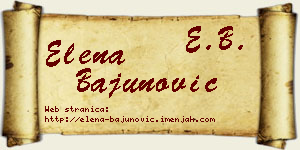 Elena Bajunović vizit kartica
